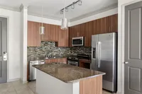 Explore this sleek kitchen, perfect for culinary enthusiasts and modern living.