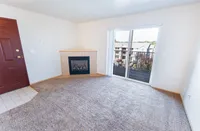 Fireplace Next To Private Balcony