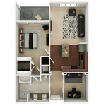 Low_a7 (A) - 3D floor plan