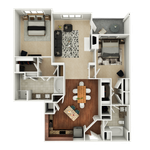 Low_b2 (C1) - 3D floor plan