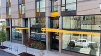 drone view of entrance to oro apartments
