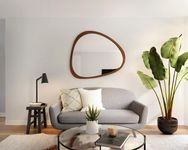 Living Room with Plants and Coffee Table