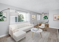 Cozy living room with additional dining nook
