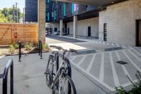bike racks and car parking at Parallax apartments