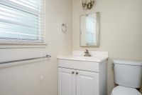 bathroom with chrome features
