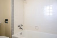 bathroom with chrome features