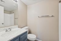 bathroom at copper canyon apartments
