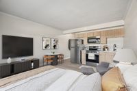 Virtually staged studio at Solaris at Tucson