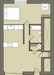 1 bedroom 1 bathroom renovated floor plan image