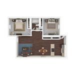 2 Bed, 1 Bath