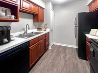 Smart kitchen with elegant design Memorial Fountain Apartment Kitchen | Apartments in Houston, TX