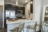 houston heights apartments | apartments on washington ave |Azure Houston Apartment Kitchen | Essential Housing Apartment | Houston, TX Apartment