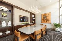 A polished space for focused meetings. Pearl Residences at City Centre Conference Room | Houston, TX Apartments | Houston CityCentre Apartments