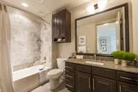 Understated elegance in every detail Pearl Residences at City Centre Apartment Bathroom | Houston, TX Apartments | Houston CityCentre Apartments