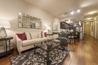 A sophisticated space blending style and comfort Pearl Residences at City Centre Apartment Living Room | Houston, TX Apartments | Houston CityCentre Apartments