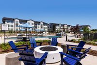 Pool and Fire Pit | Caroline Georgetown | Georgetown,TX Apartments