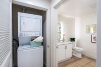 Organized for everyday use Altura at the Groves Laundry n Bathroom | Whittier, CA Apartments | Apartments in Whittier