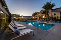 A quiet spot to pause and enjoy Altura at the Groves Pool | Whittier, CA Apartments | Apartments in Whittier