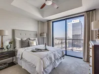 Comfort meets elegance. The McCarthy at Memorial City Bedroom | Houston, TX Apartments | Apartments in Houston, TX