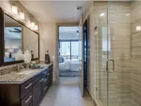 Reflecting clean and modern style. The McCarthy at Memorial City Bathroom | Houston, TX Apartments | Apartments in Houston, TX