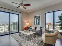 Open layout with modern comfort. The McCarthy at Memorial City Living Room | Houston, TX Apartments | Apartments in Houston, TX