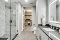 Stylish bath and storage.