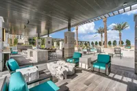Elegant covered seating space.