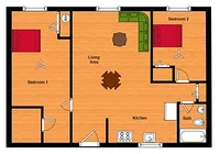 2 BR Luxe Floor Plan
