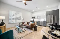 Honeywell Smart Thermostat Elegant Living Room | Apartments for rent in Plano, TX | The Emory