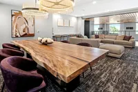 Connect Faster & Achieve More! Resident Dining Area | Apartment in Plano, TX | The Emory