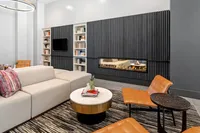 Where Warmth & Memories Gather! Community Lounge with fire space | Apartment Homes for rent in Plano, TX | The Emory