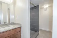 Updated Bathroom at The Falls at Roland Park Apartments for Rent in Baltimore MD