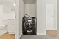 In-unit washer/dryer at Flora Park Apartments for Rent in the center of Baltimore