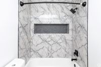 Soaking Tub with Shower Niche at Autumn Columbia Apartments for Rent in Maryland.