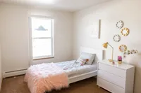 Roomy Bedroom | Campus View & Kirkwood Court | Cedar Rapids, Iowa