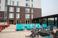 Rooftop Pool Deck with Firepits