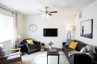 Bright and Spacious Living Room at Prairie Reserve Apartments