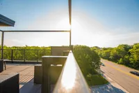 View of Lincoln Way in Ames, IA | Core Sky Deck