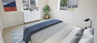 Spacious bedroom at Valley High Apartments in Roxborough, PA with large windows and ample closet space