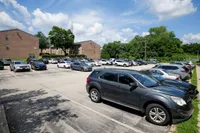 Free resident parking area at Woodmere Apartments