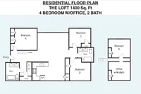 The Loft 4BR / 2 BA w/ Office