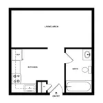 Efficiency Apartment Floorplan