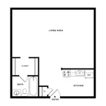 455 sq ft Studio Plus Floorplan