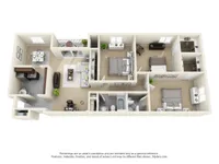 The Franklin 3 Bedroom Floor Plan