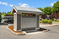Secure, convenient mailbox station with covered access.