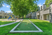 Outdoor fun with a bocce ball court and on-site playground.