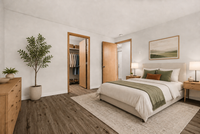 Unwind in a spacious bedroom featuring a convenient walk-in closet.