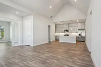 kitchen and living room
