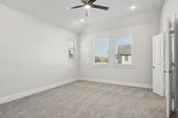 carpeted bedroom