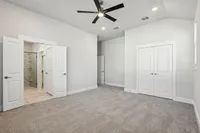 carpeted bedroom
